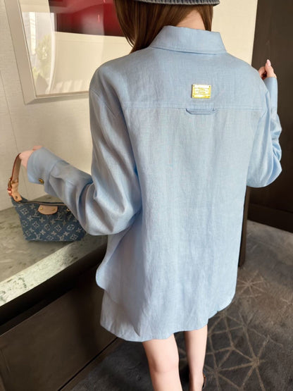 26ss Minimalist Linen Suit Set