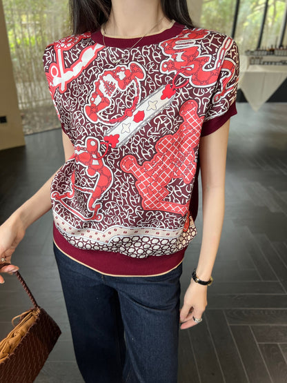 26ss Printed Knit T-Shirt
