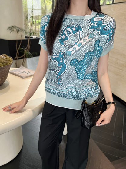 26ss Printed Knit T-Shirt