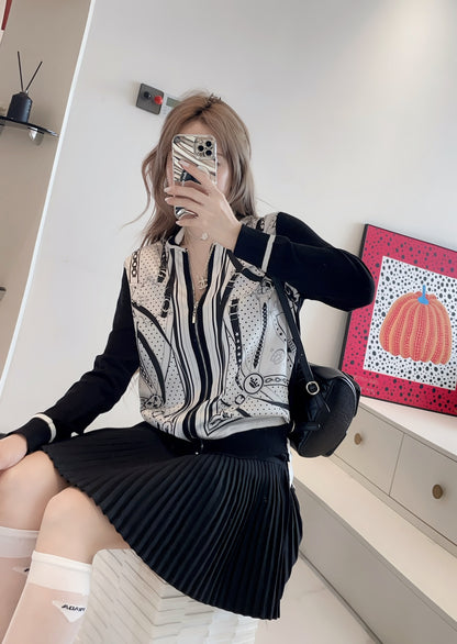 26ss Printed Pattern Knit Cardigan