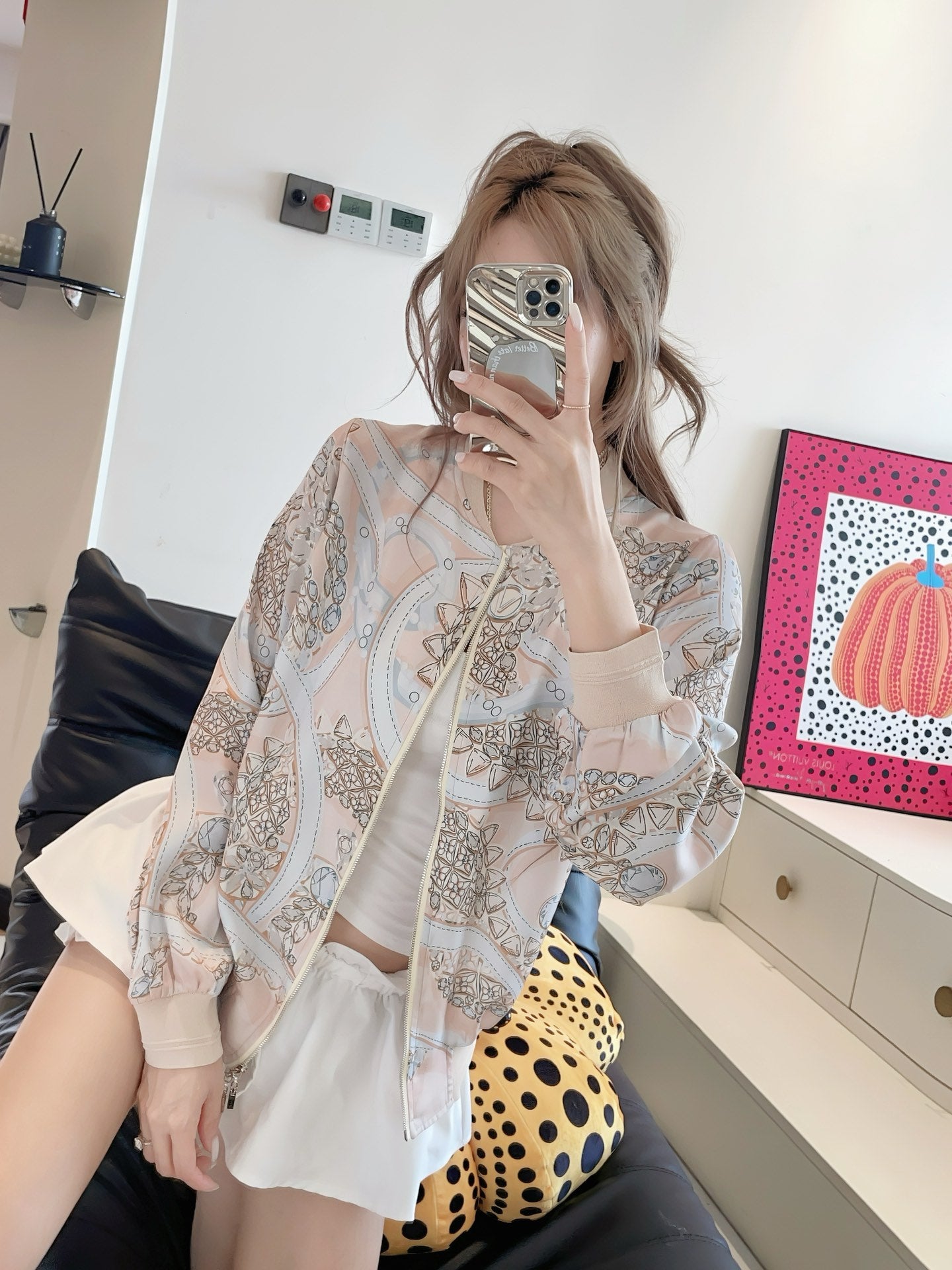 26ss Printed Pattern Knit Cardigan