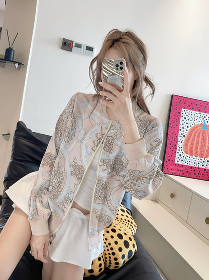26ss Printed Pattern Knit Cardigan