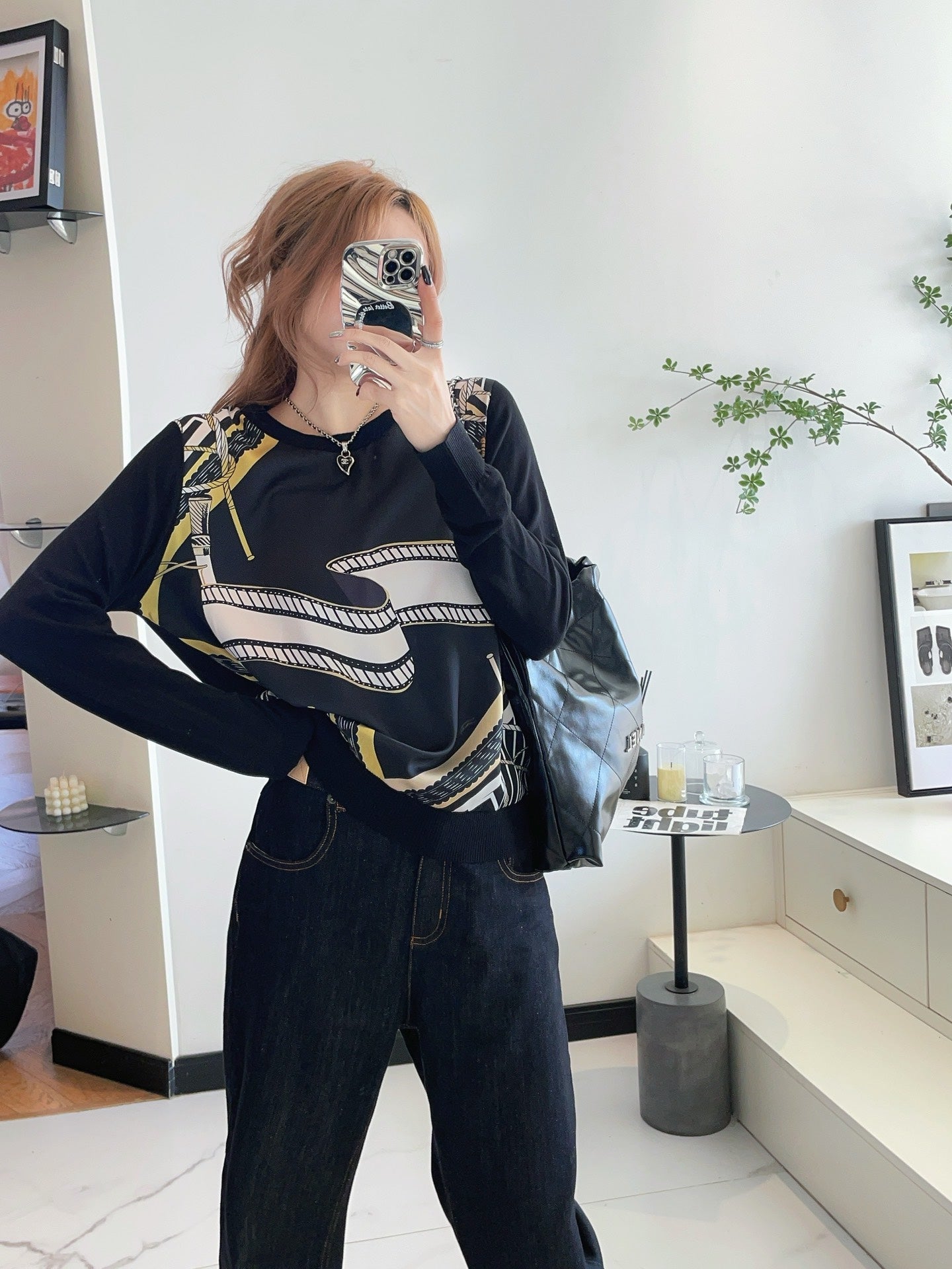 26ss Printed Pattern Knit Sweater