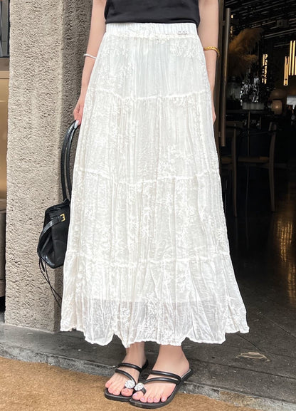 26ss Metal-embellished mesh maxi skirt