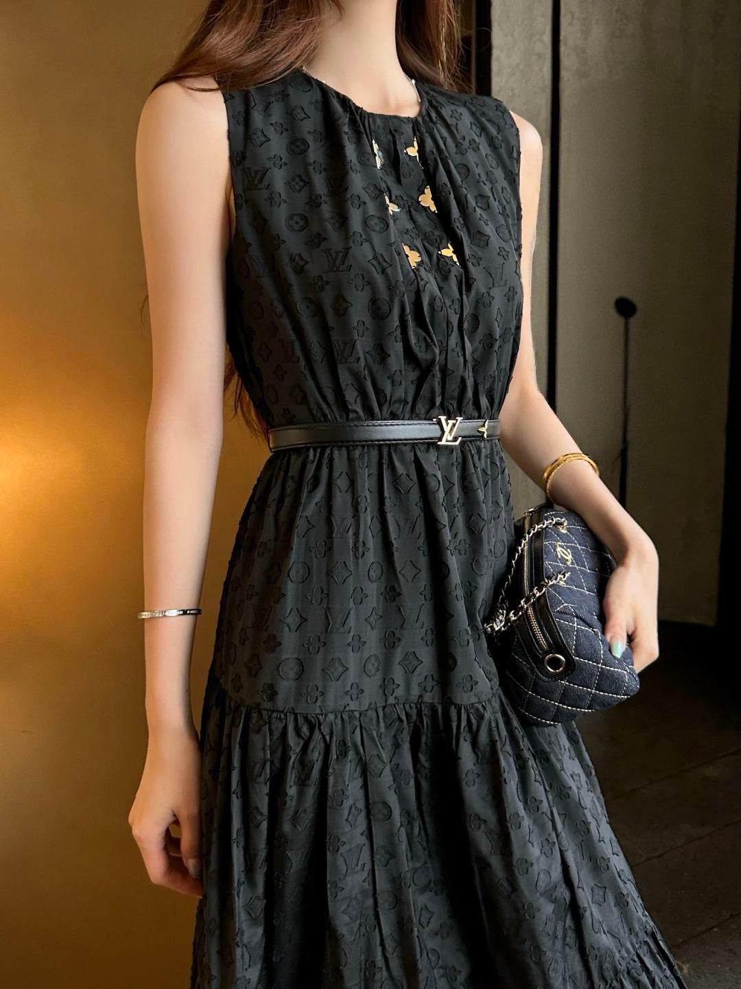 26ss Jacquard Sleeveless Dress