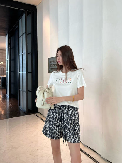 26ss Casual T-shirt + Jacquard Shorts