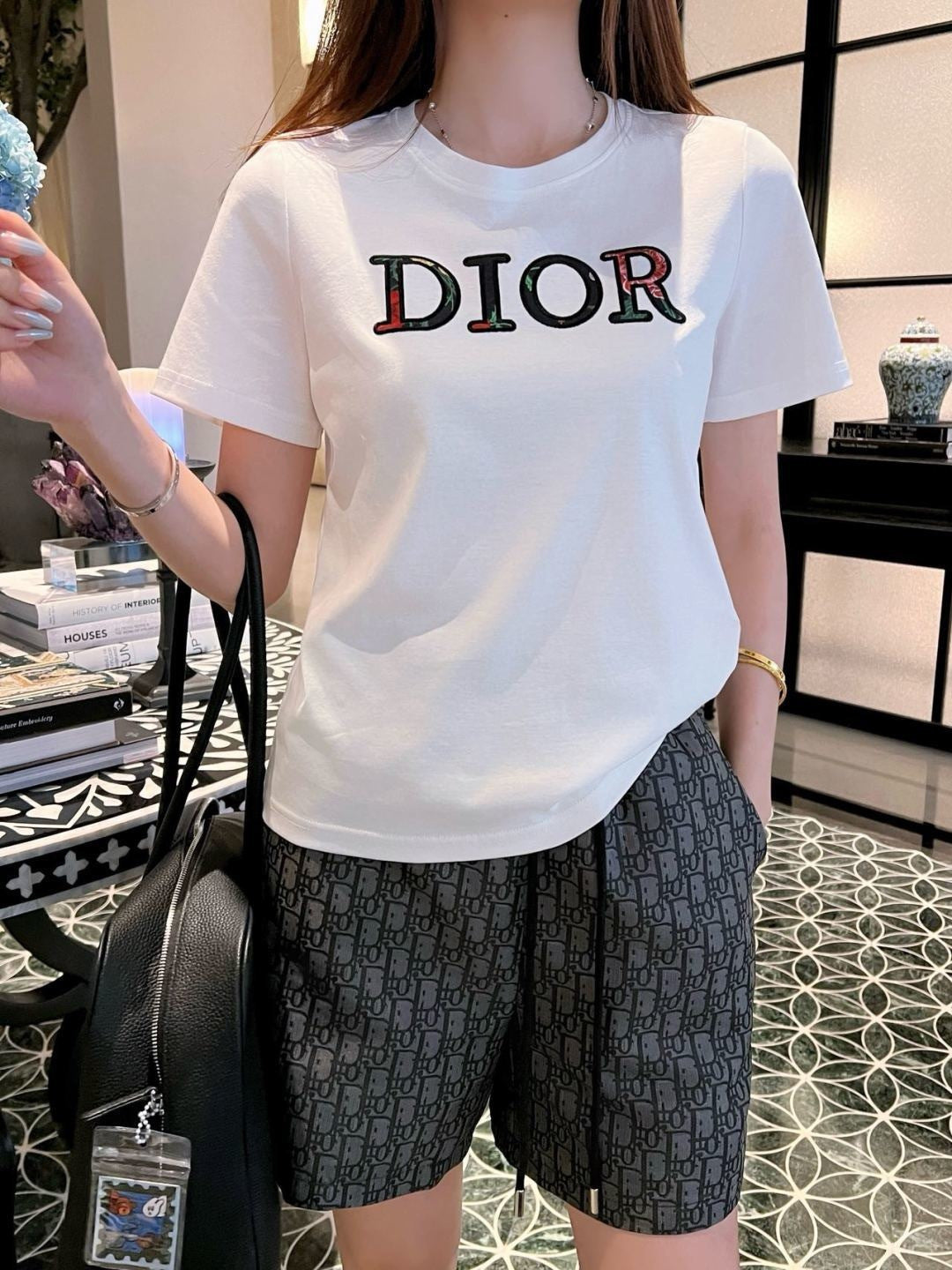 26ss Casual T-shirt + Jacquard Shorts