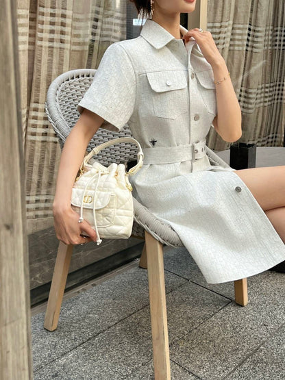 26ss Logo Denim Dress