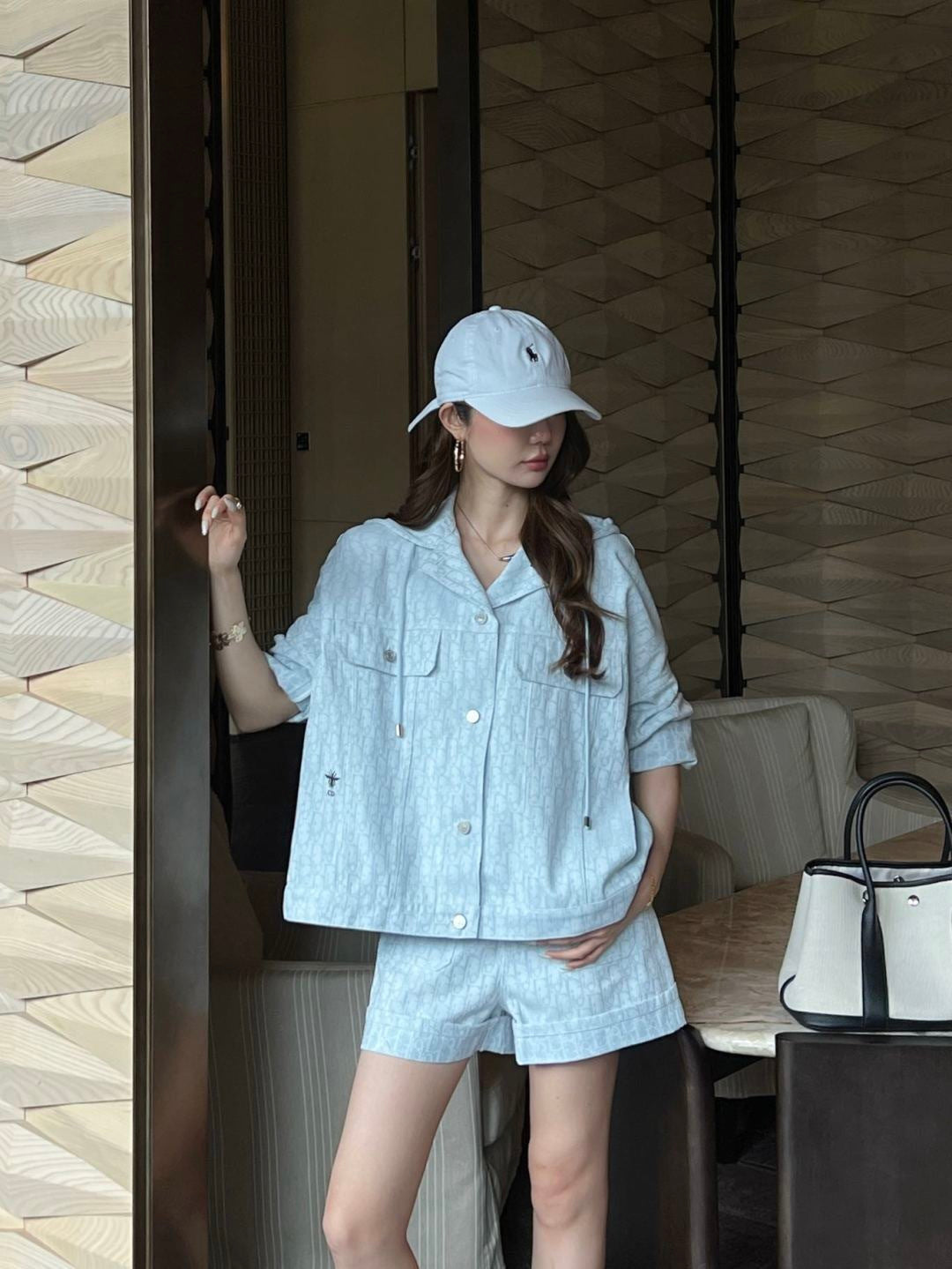 26ss Logo jacquard high-waisted shorts