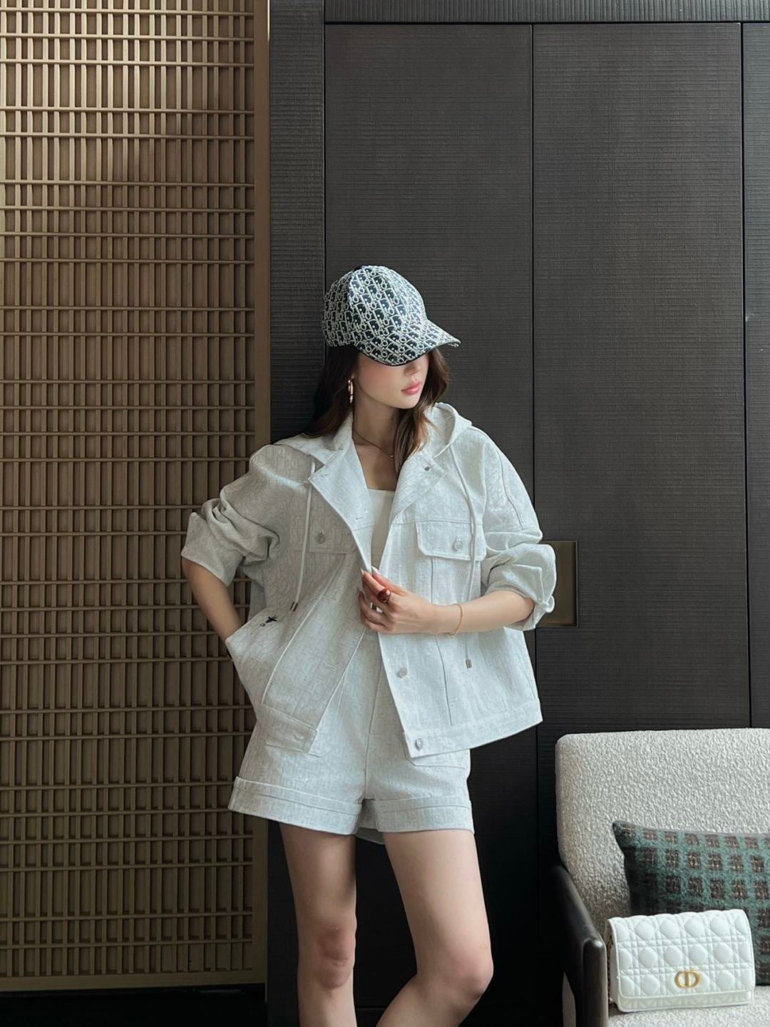 26ss Logo jacquard high-waisted shorts