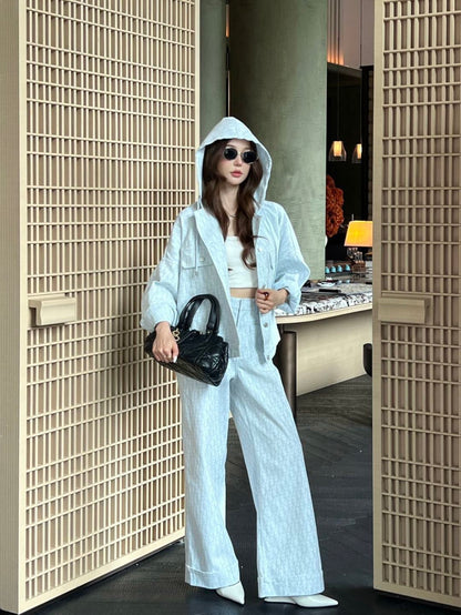 26ss Logo jacquard trousers