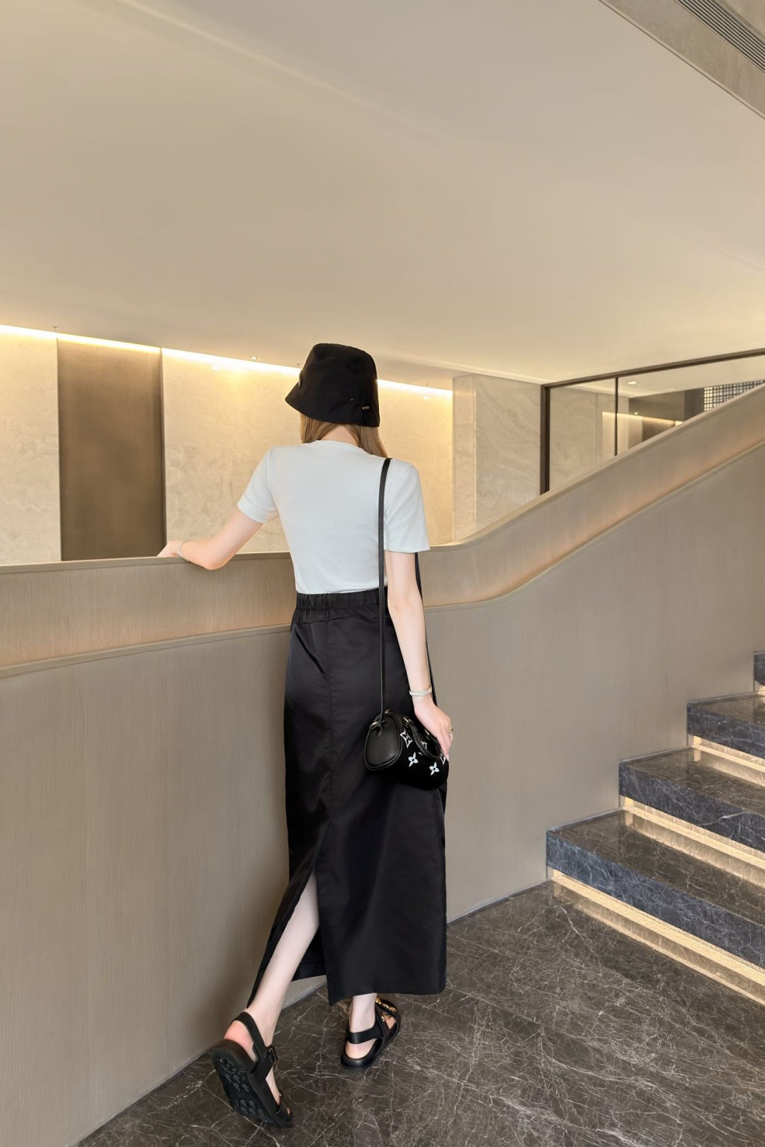 26ss Drawstring cargo skirt