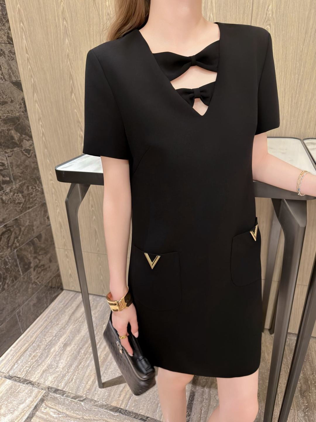 26ss Hardware-embellished dress