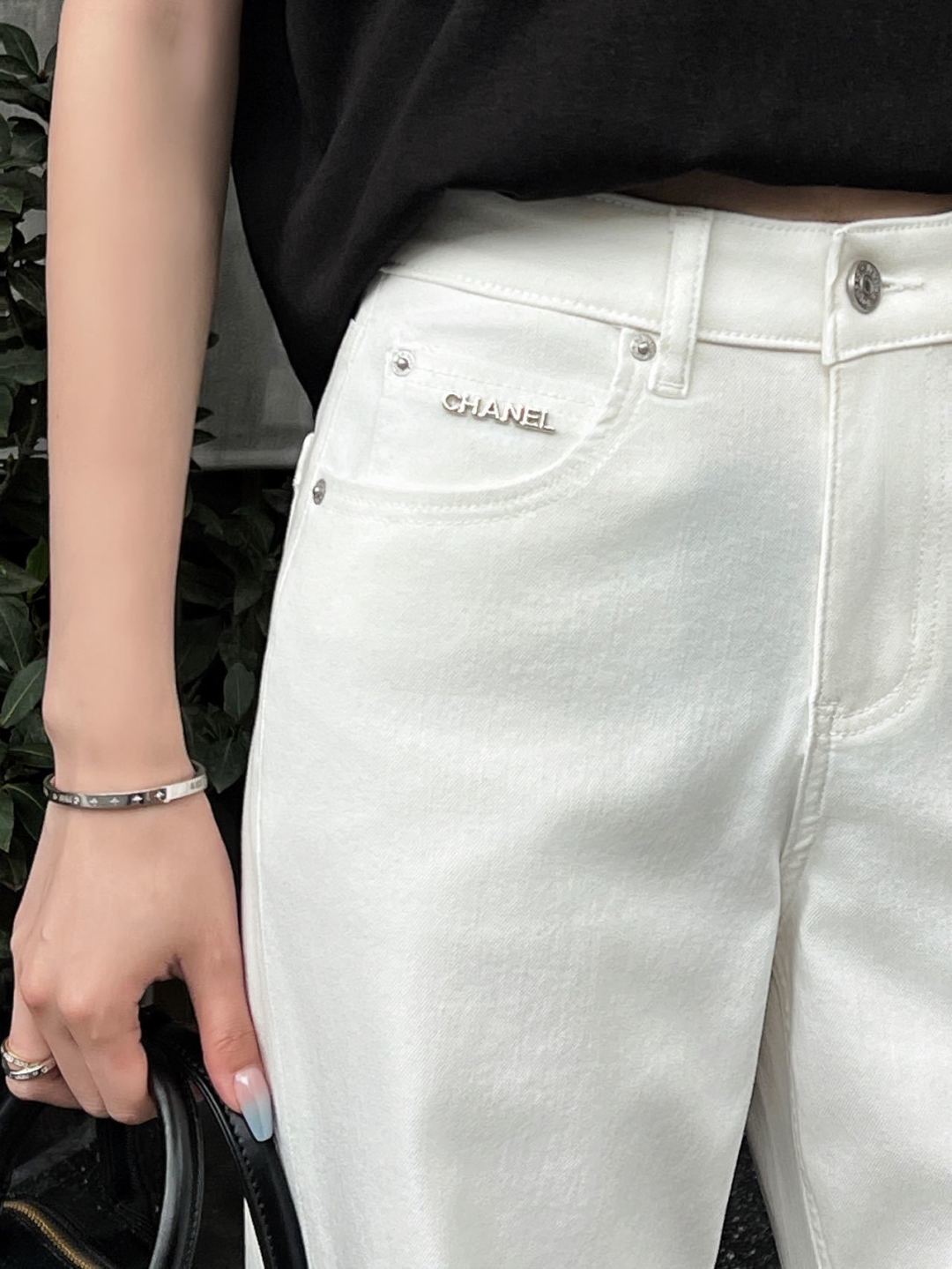 26ss High-waisted wide-leg jeans