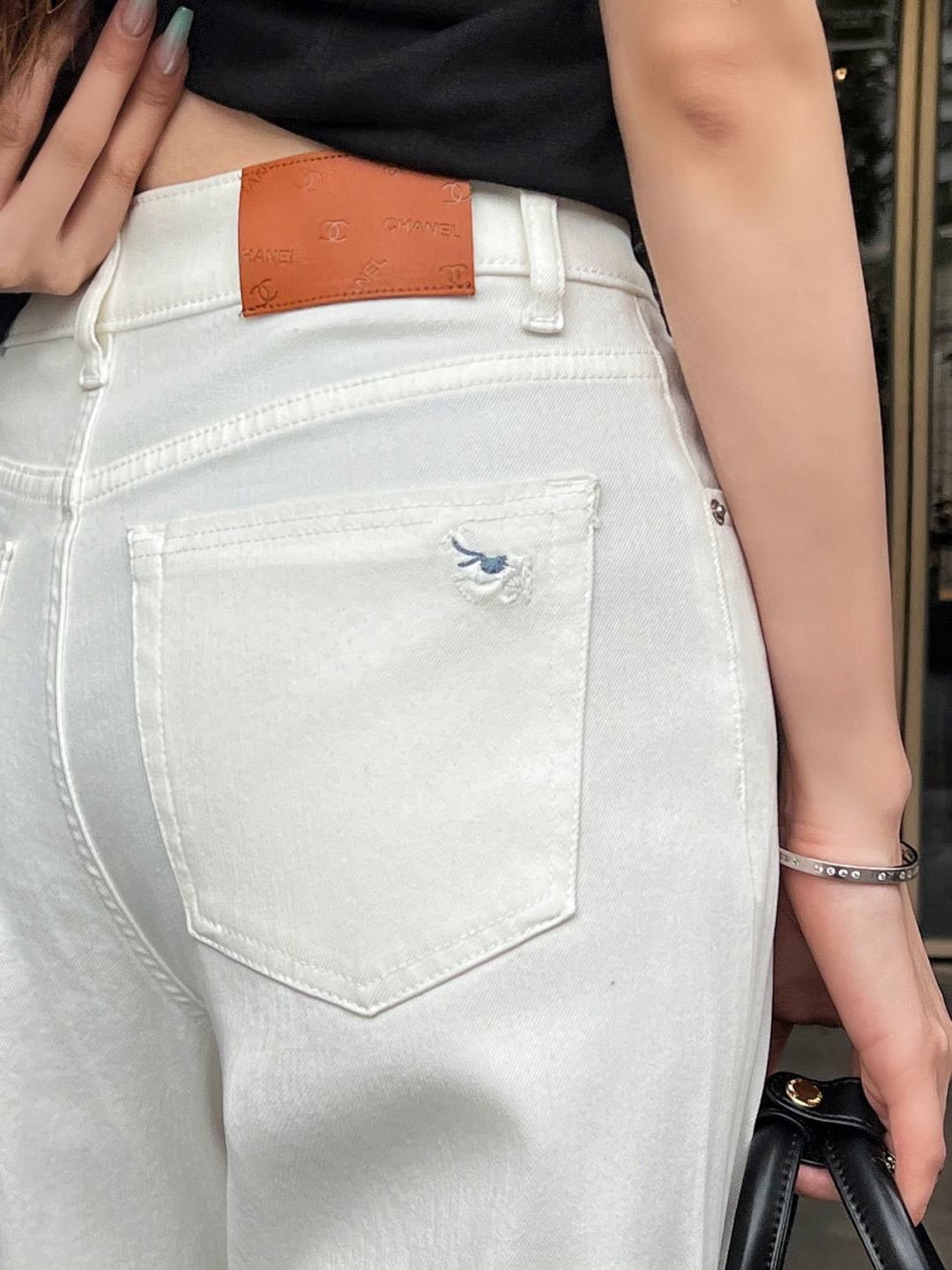26ss High-waisted wide-leg jeans