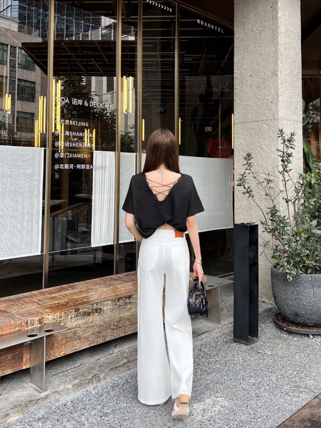 26ss High-waisted wide-leg jeans