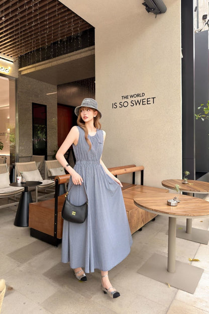 26ss Striped sleeveless dress
