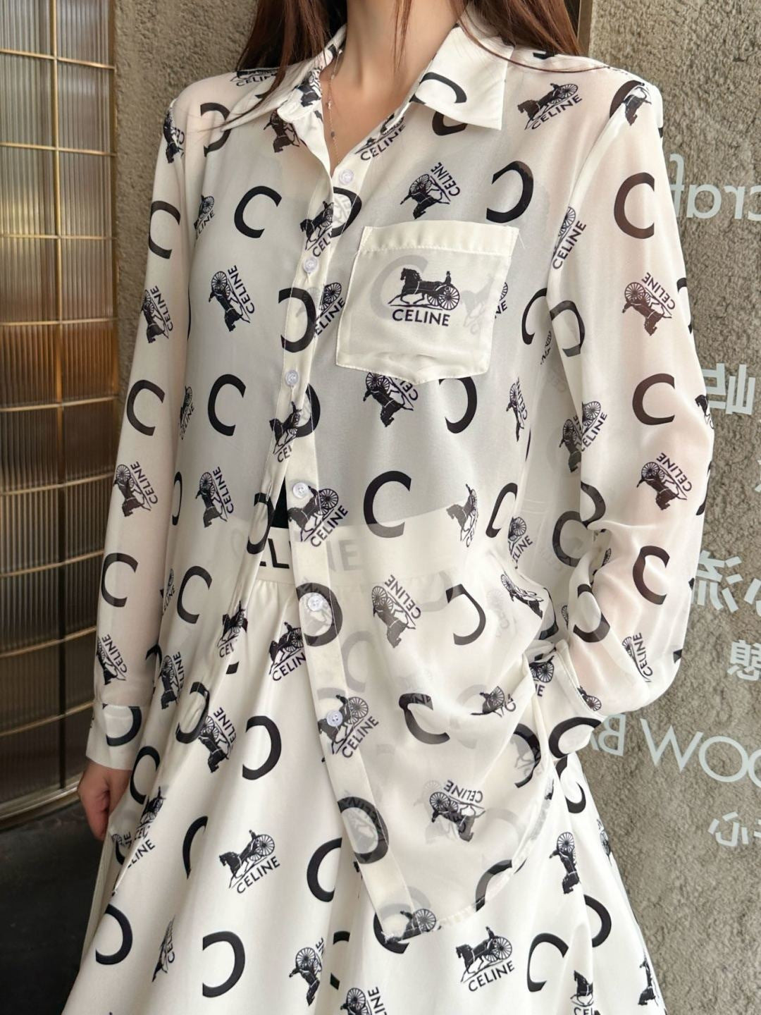26ss Letter Print Shirt