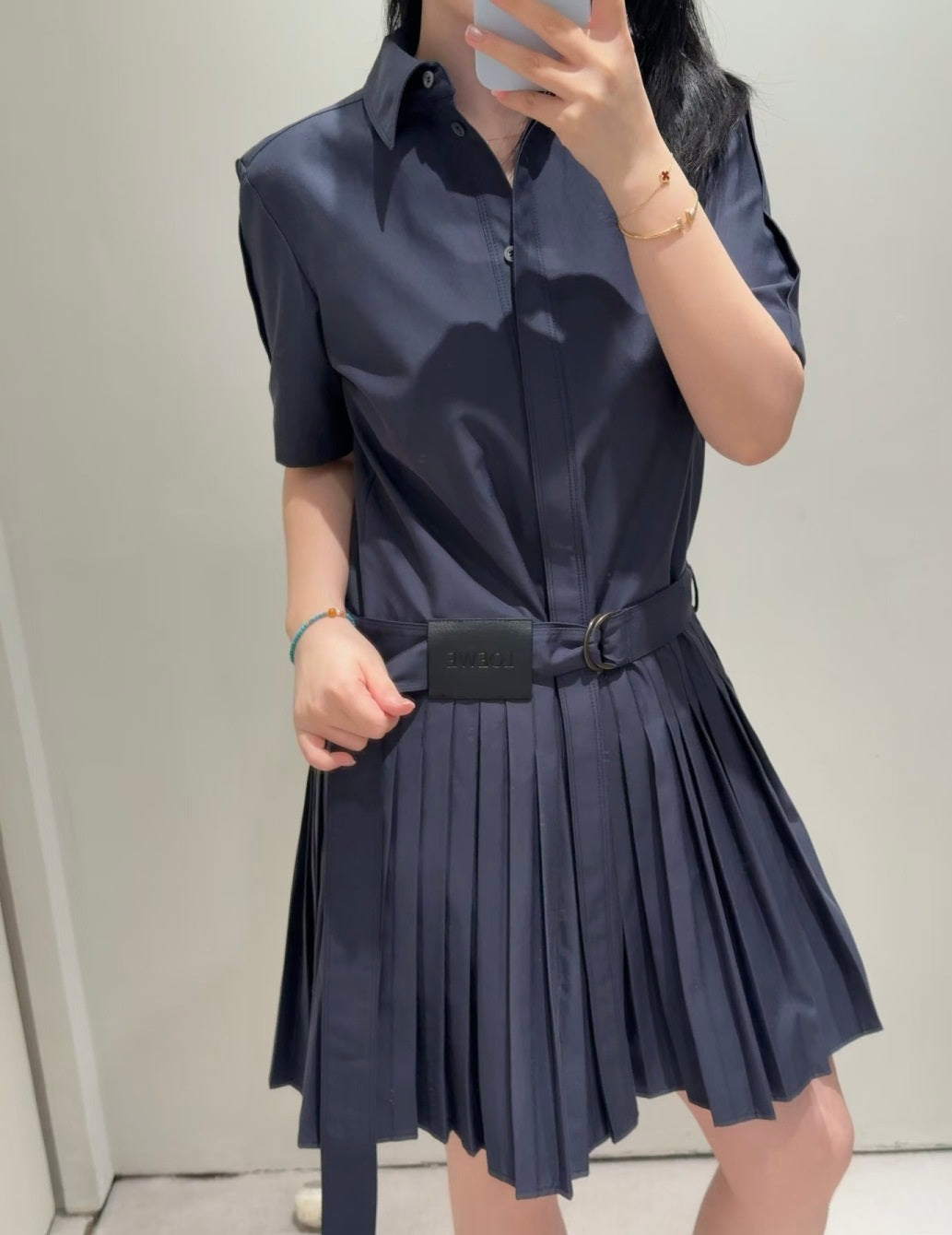 26ss Pleated Skirt Dress