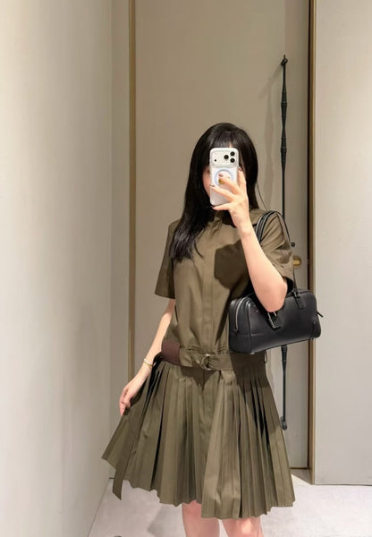 26ss Pleated Skirt Dress