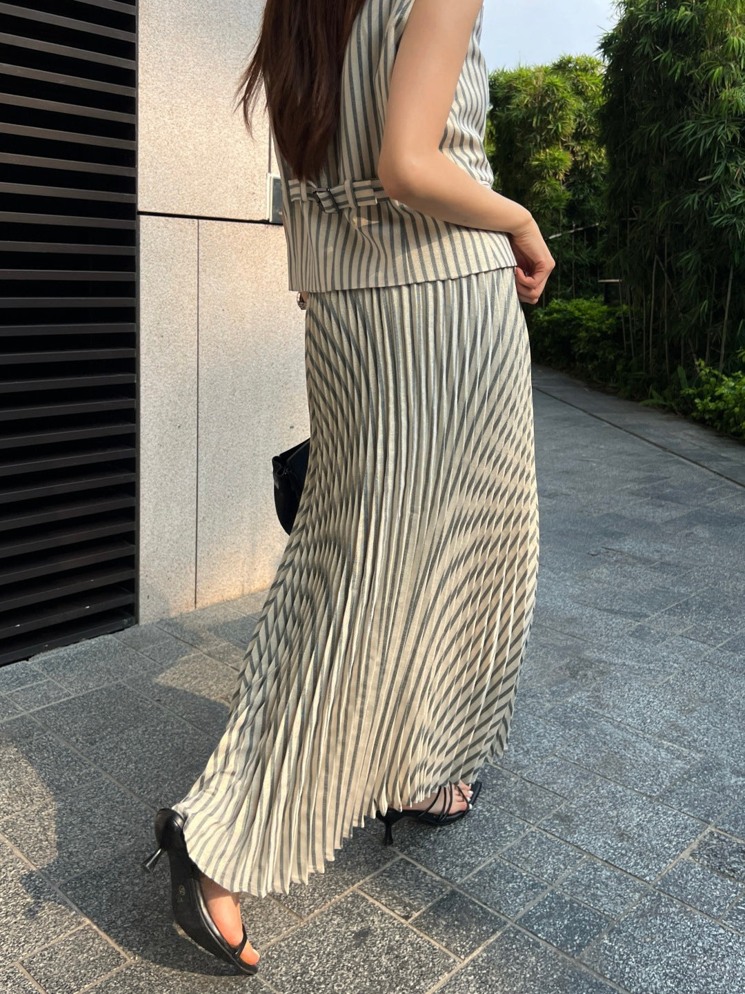 26ss Double-breasted vest/pleated skirt