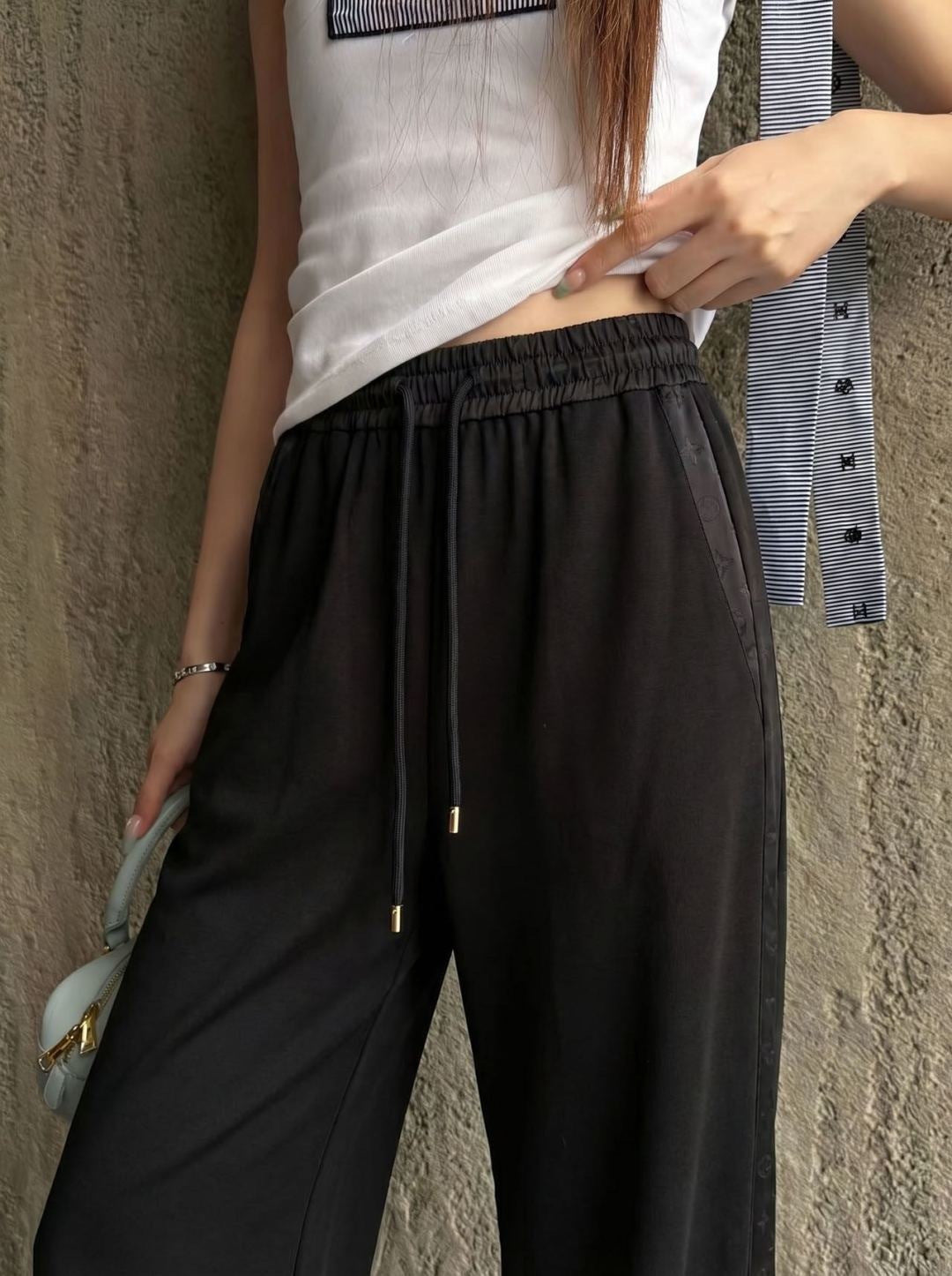 26ss Patchwork straight-leg pants