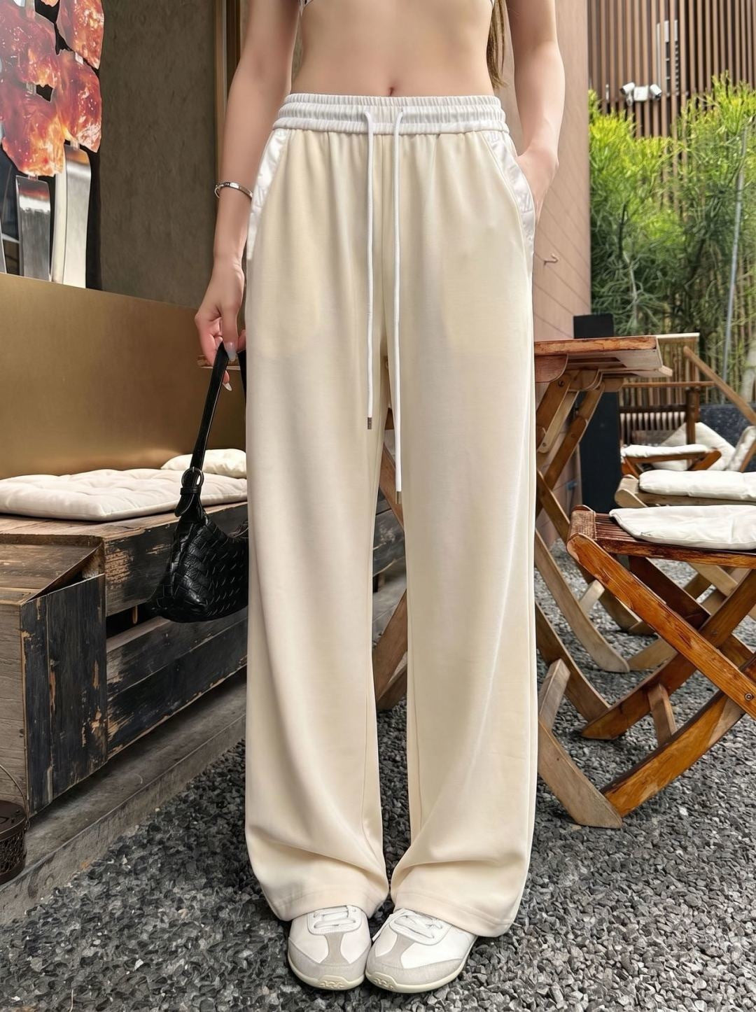26ss Patchwork straight-leg pants