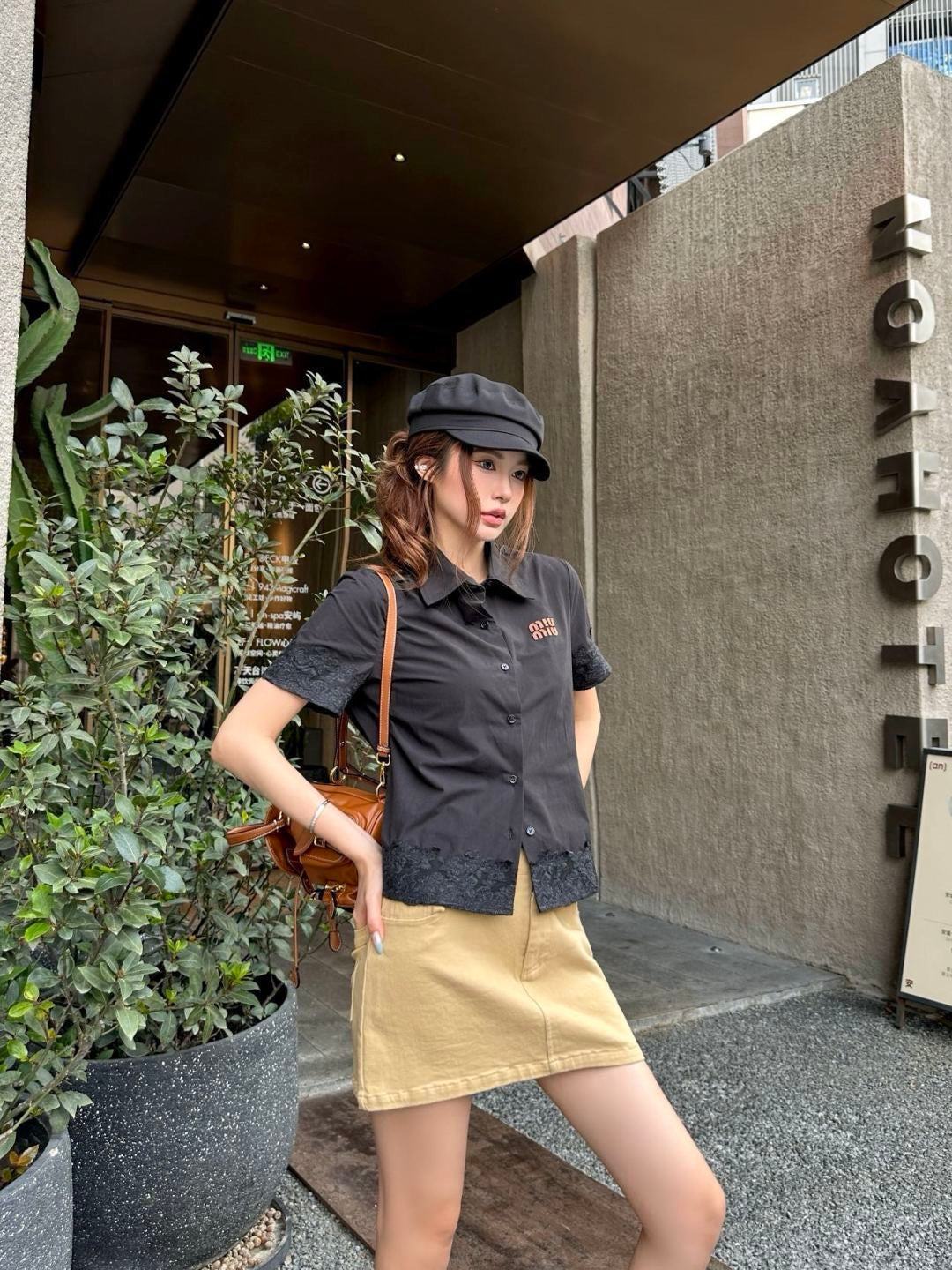 26ss Letter Embroidery Shirt