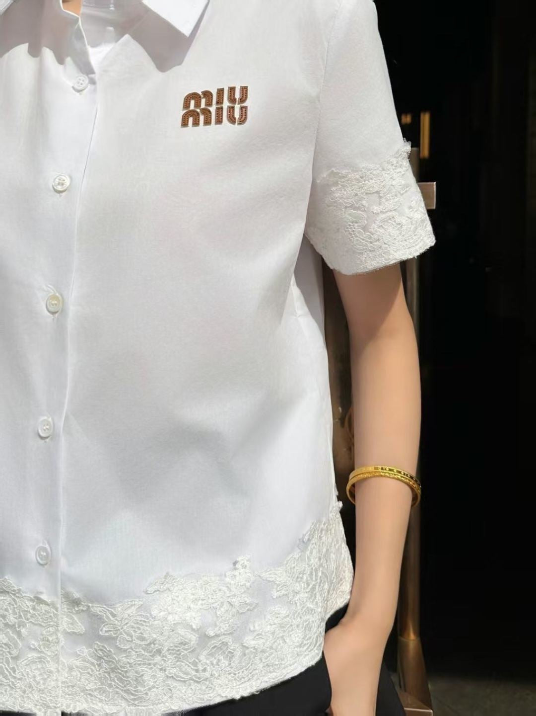 26ss Letter Embroidery Shirt
