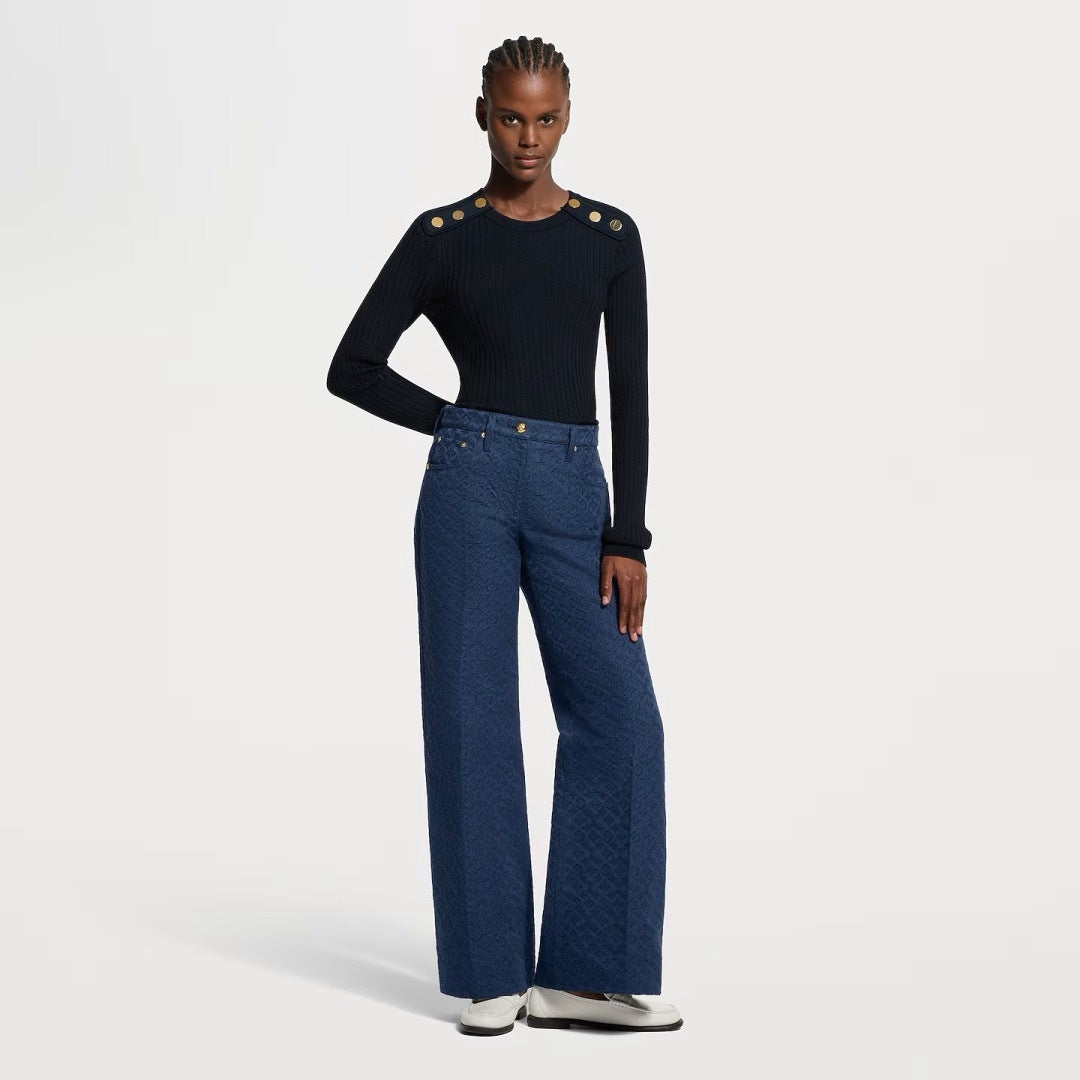 26ss Jacquard Straight Leg Pants