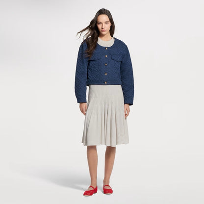 26ss Jacquard Crew Neck Short Jacket