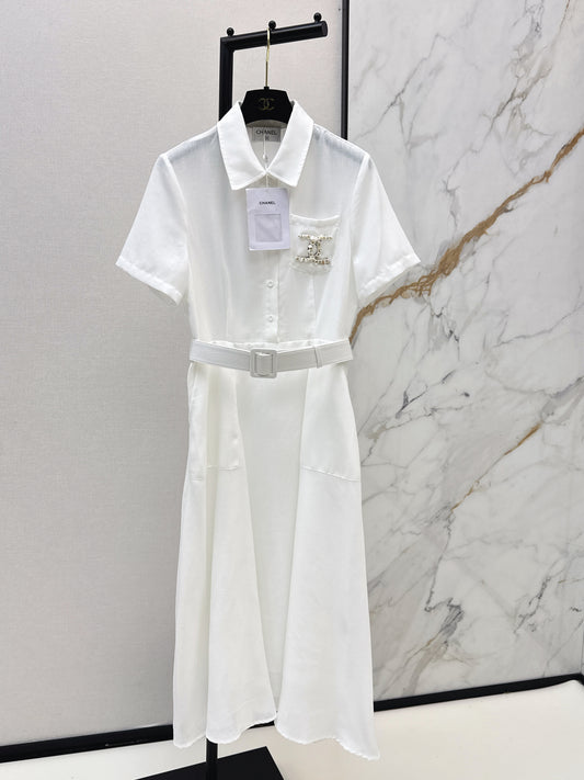 26ss Pocket Beaded Embellished Dress
