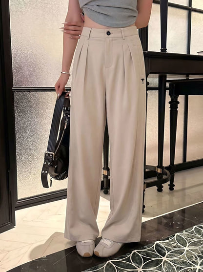 26ss Embroidered Straight-Leg Pants