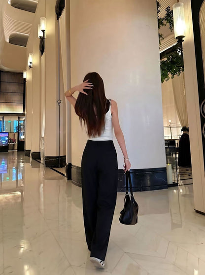 26ss Embroidered Straight-Leg Pants