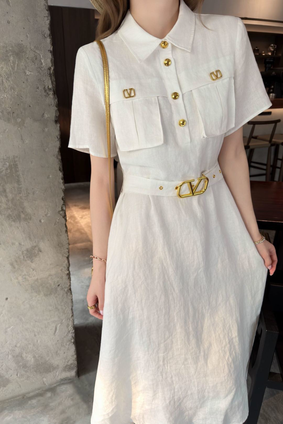 26ss Metal-embellished dress