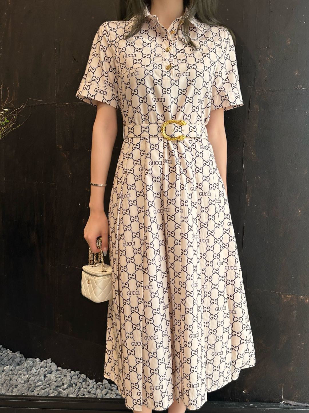26ss Printed Long Dress
