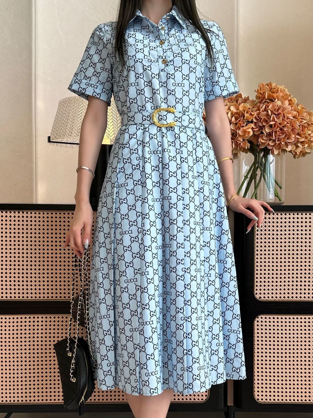 26ss Printed Long Dress