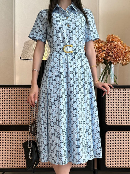 26ss Printed Long Dress