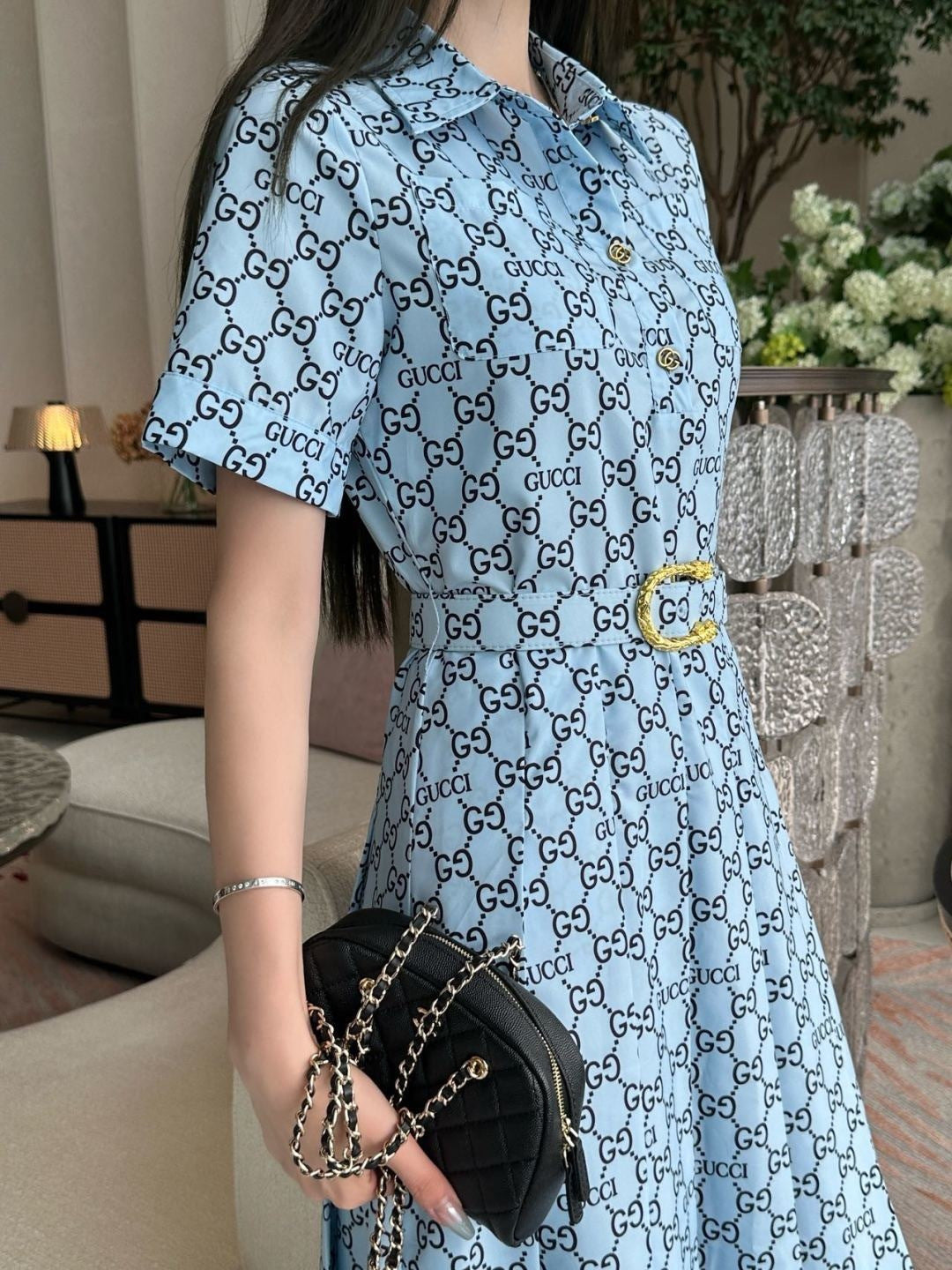26ss Printed Long Dress