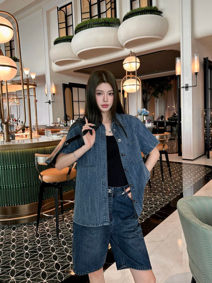 26ss Denim Short-Sleeve Shirt