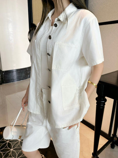26ss Denim Short-Sleeve Shirt