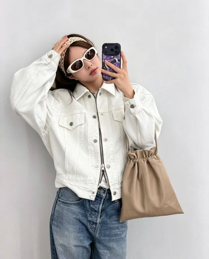 26ss Double-zip denim jacket