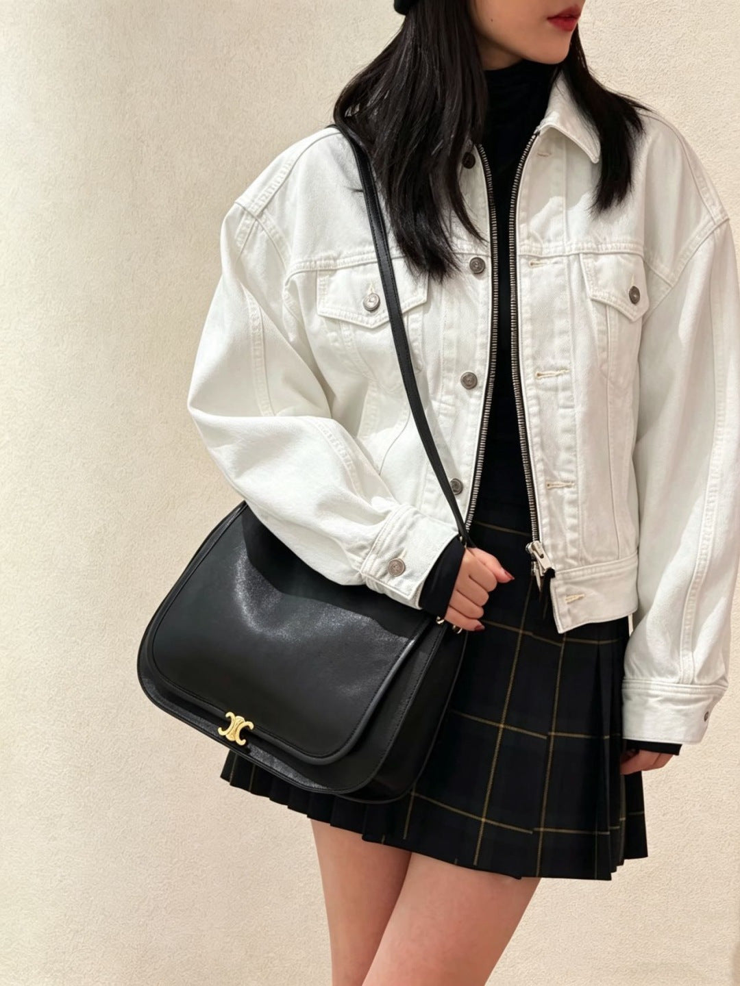 26ss Double-zip denim jacket