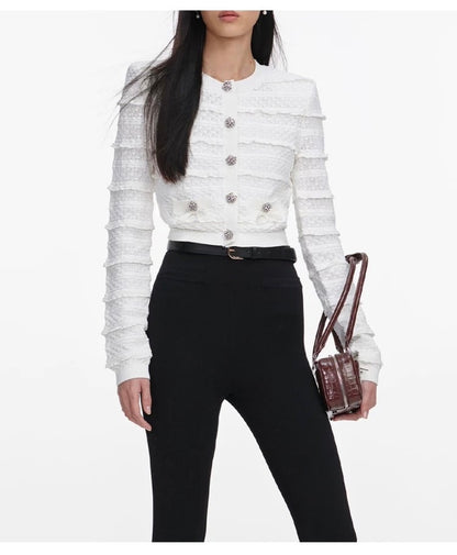 26ss Ruffled Cardigan