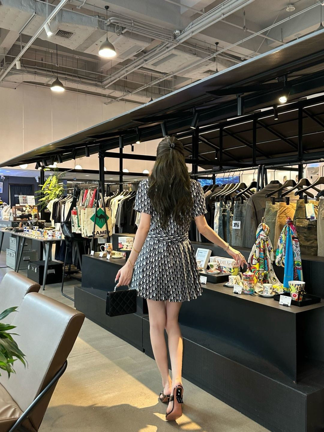 26ss Jacquard Pleated Dress