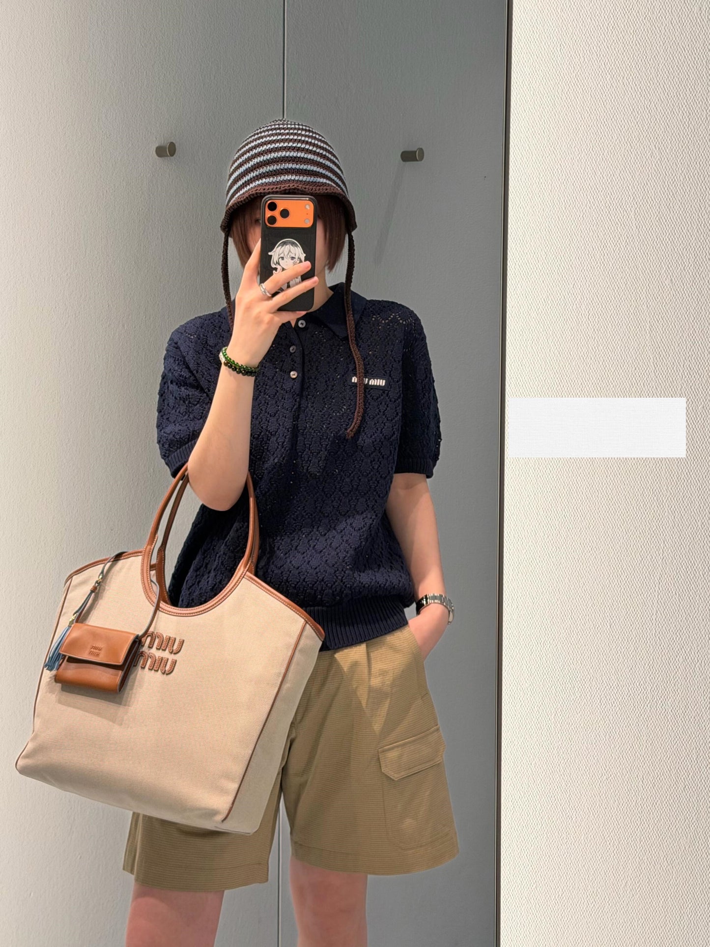 26ss Collared Hollow-Out T-Shirt
