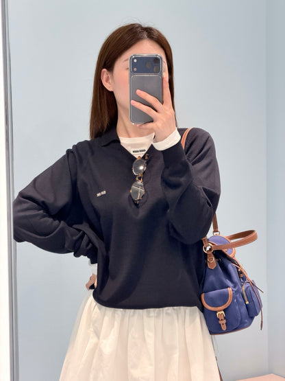 26ss V-neck Long Sleeve Knit Sweater