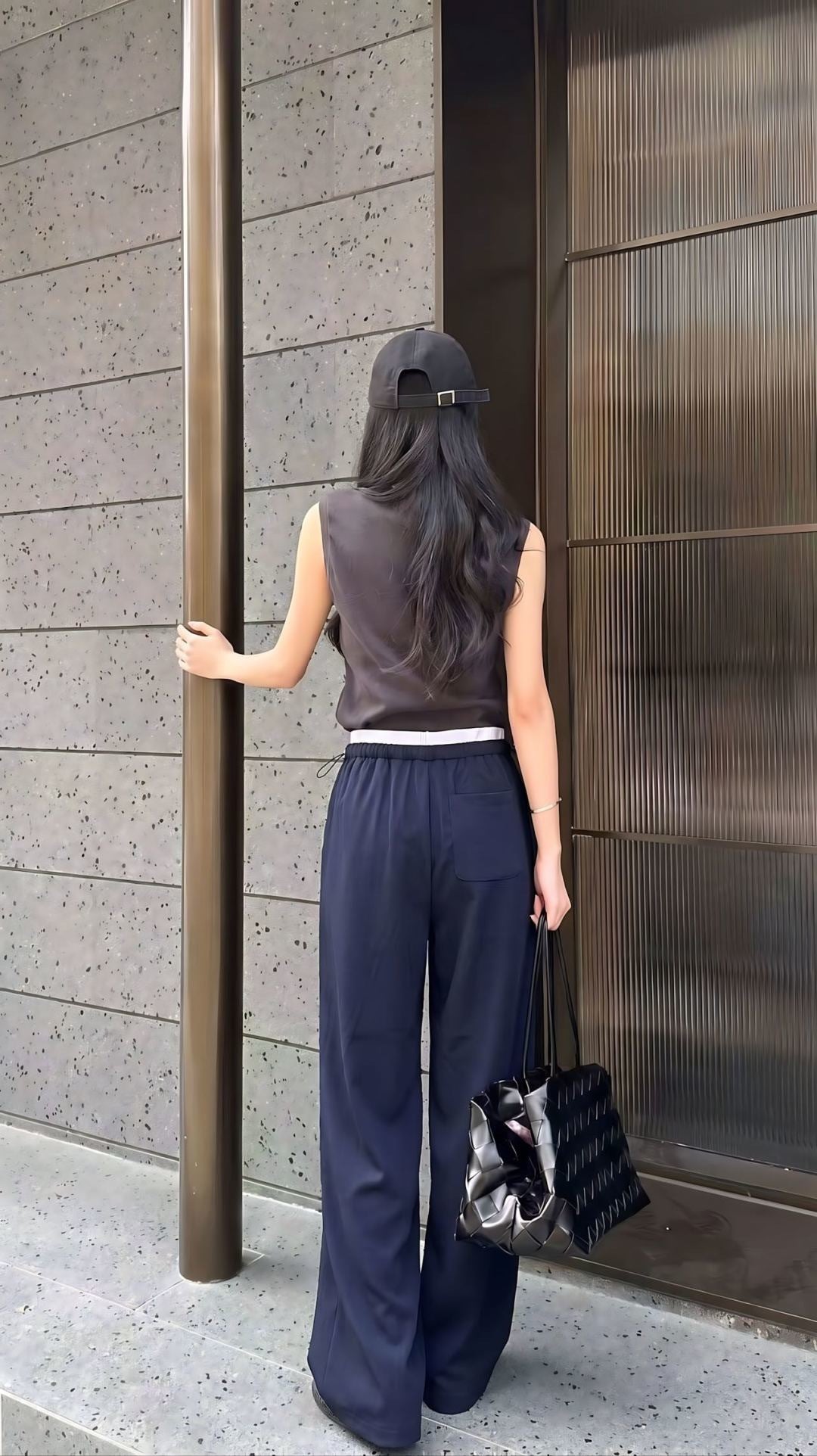 26ss Double-waisted wide-leg cargo pants