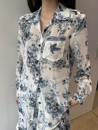 26ss Jungle Print Dress Shirt