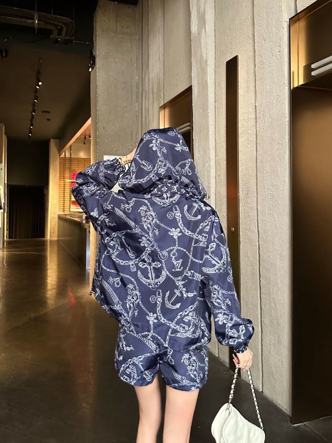 26ss Reversible Hoodie Jacket with Elastic Waist Shorts